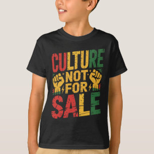 Camiseta Cultura Não Está À Venda Orgulho Negro Mês da Hist