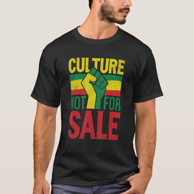 Camiseta Cultura não para venda de negro americano negro or (Frente)