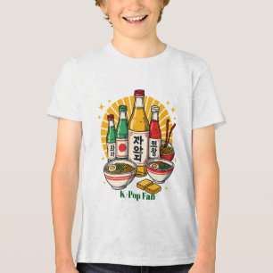 Camiseta Cultura Pop Coreana Estampa na Tórax