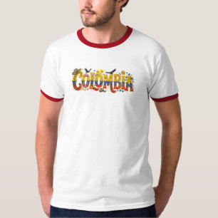Camiseta Cultura Tropical Vibrante do Patrimônio Colombiano