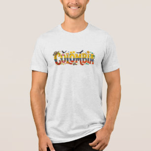 Camiseta Cultura Tropical Vibrante Patrimônio Colombiano, C