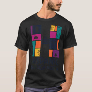 Camiseta Culturas mexicanas hispânicas celebram herito hisp