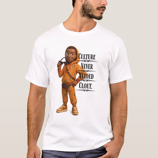 Camiseta Culture Never Needed Clout,Pixarstyle 3D (Frente)