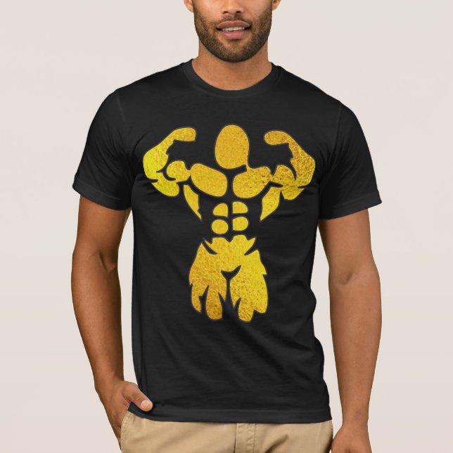 Camiseta Culturista Folha Dourada (Frente)