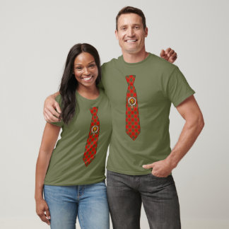 Camiseta Cumming Clan Escocês Insígnia & Gravata Xadrez 