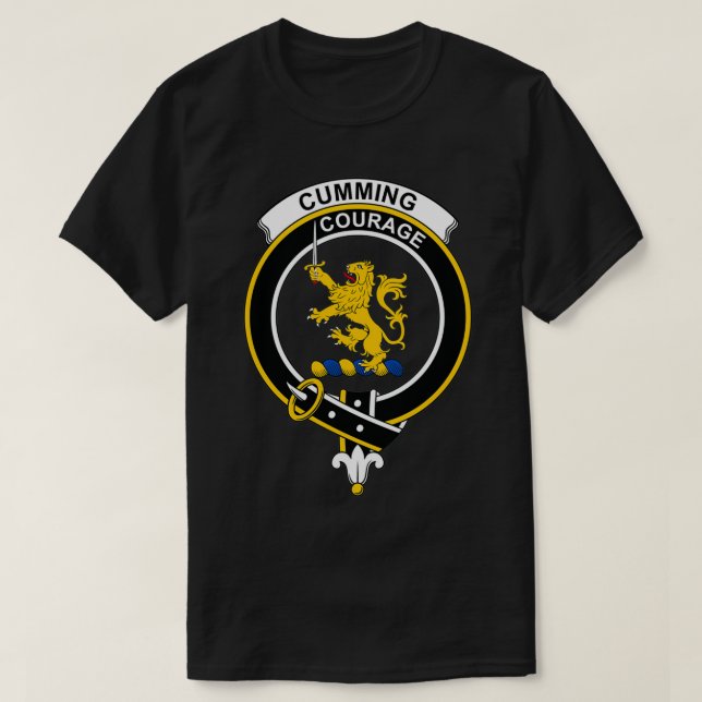 Camiseta Cumming Crest Tartan Clan Scottish Clan (Frente do Design)