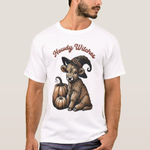 Camiseta Cumpradas Bruxas Halloween Vaca das Terras Altas