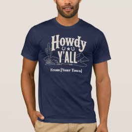 Camiseta Cumprimento Personalizado do Deserto Western Gráfi