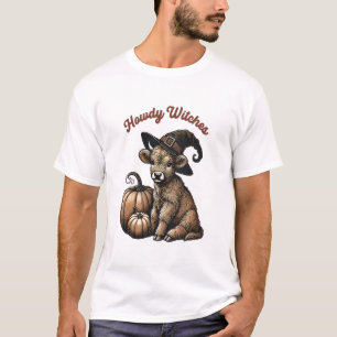Camiseta Cumprimentos Bruxas Halloween Vaca das Terras Alta