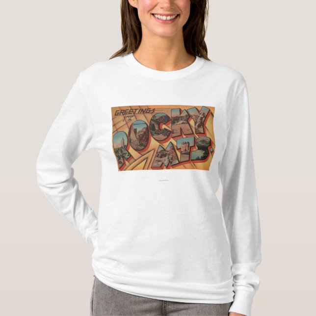Camiseta Cumprimentos das montanhas rochosas (Frente)