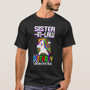 Camiseta Cunhada Da Princesa De Aniversário, Unicórn Dab