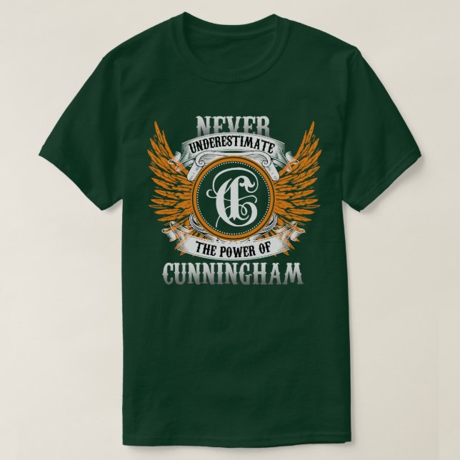Camiseta Cunningham Name Shirt Nunca Subestima O Poder (Frente do Design)