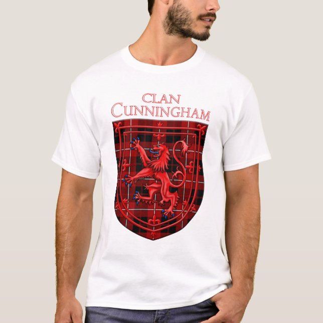Camiseta Cunningham Tartan Scottish Plaid Lion Rampant (Frente)