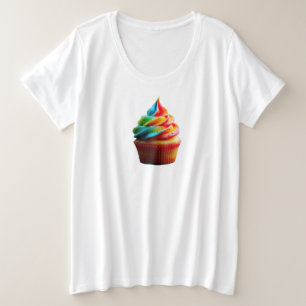 Camiseta Cupa de bolo de arco-íris deslumbrante do Slippery