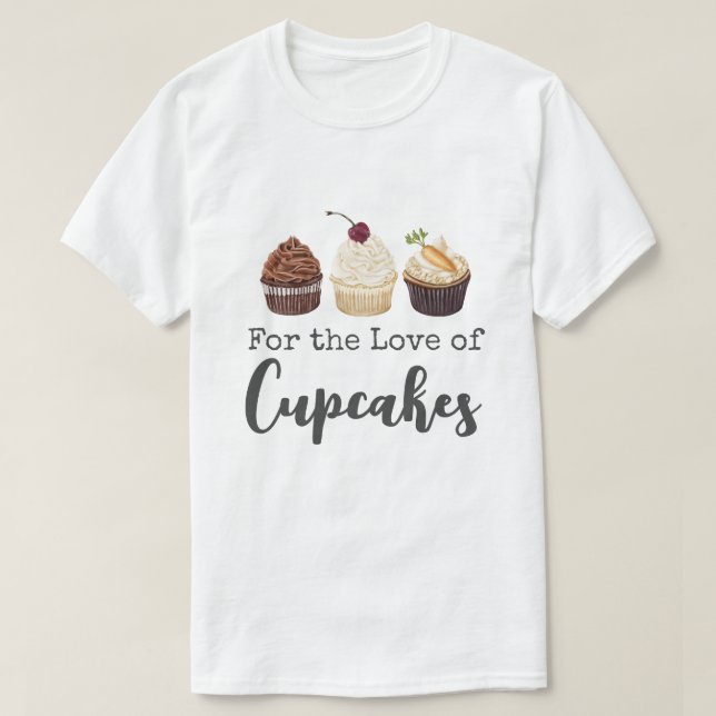 Camiseta Cupcake Bakery Branco (Frente do Design)