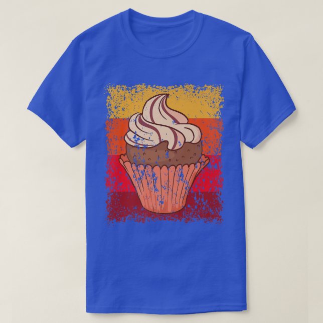 Camiseta Cupcake Baking Baker Bakery Vintage Retro 12 (Frente do Design)