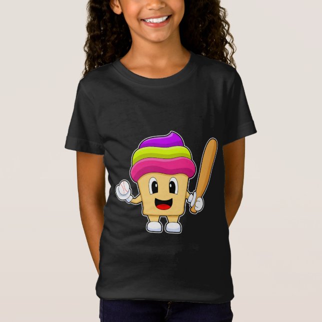 Camiseta Cupcake Beisebol (Frente)