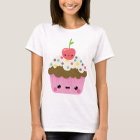 Cupcake bonito de Kawaii