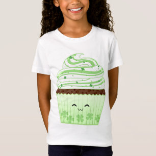 Camiseta Cupcake bonito do Dia de São Patrício do kawaii
