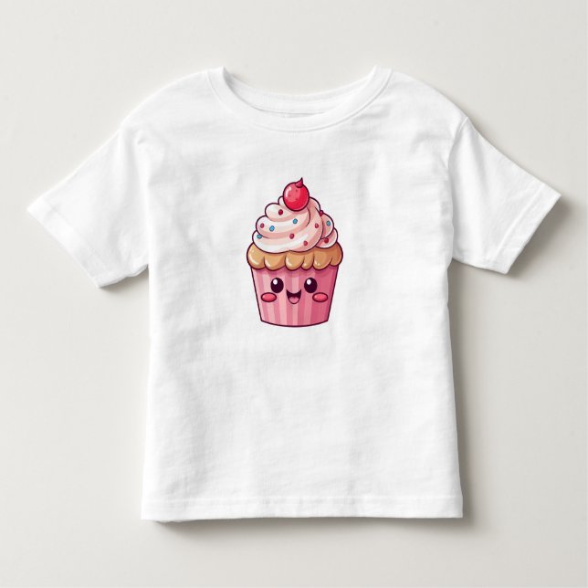 Camiseta Cupcake cômoda com cobertura de creme (Frente)