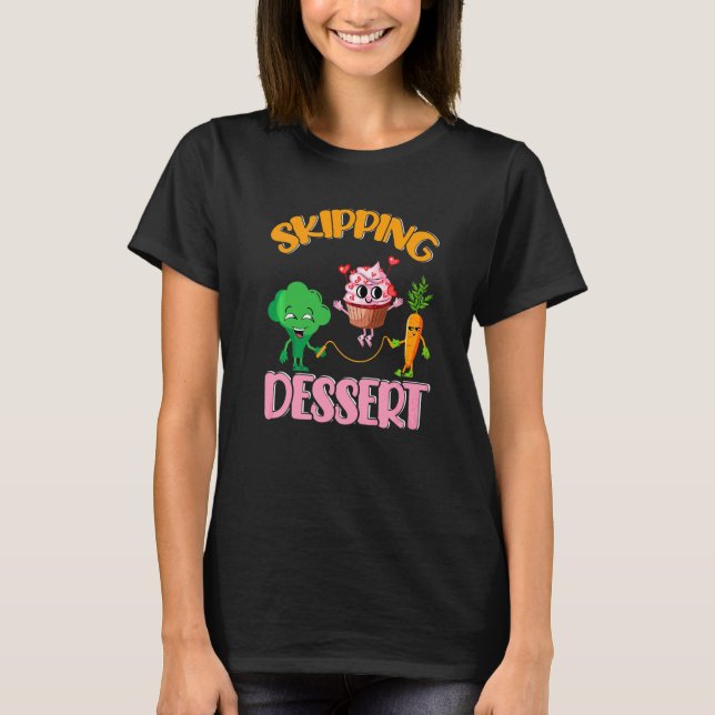 Camiseta Cupcake de Brócolis e Cenoura com Trocadilho de Co (Frente)