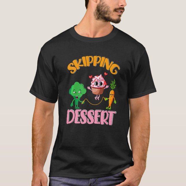 Camiseta Cupcake de Brócolis e Cenoura com Trocadilho de Co (Frente)