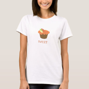 Camiseta Cupcake de Fruta laranja