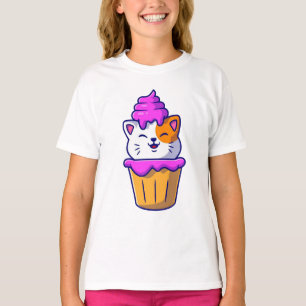 Camiseta Cupcake de Gato Bonito