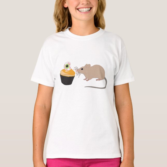 Camiseta Cupcake de Olho de Halloween (Frente)