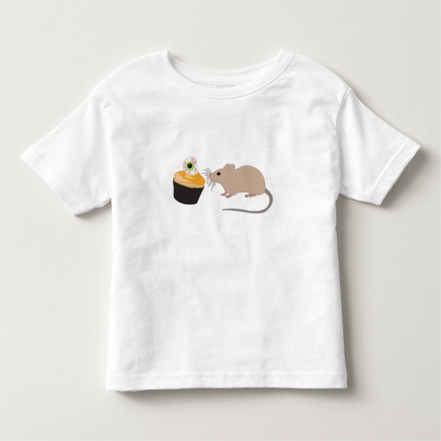 Camiseta Cupcake de Olho de Halloween (Frente)