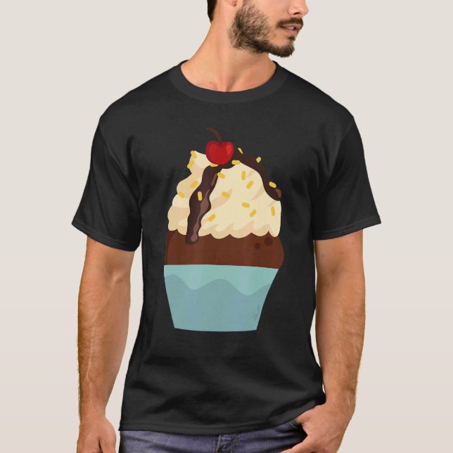 Camiseta Cupcake de panificação de glacés (Frente)