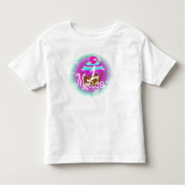Camiseta Cupcake de pincel primeiro aniversario de bebê