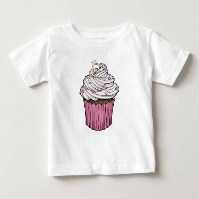 Camiseta Cupcake de proposta doce (Frente)