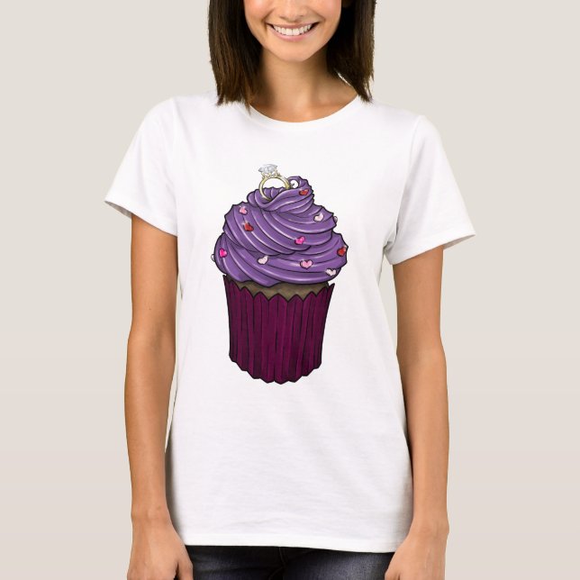 Camiseta Cupcake de proposta doce (Frente)