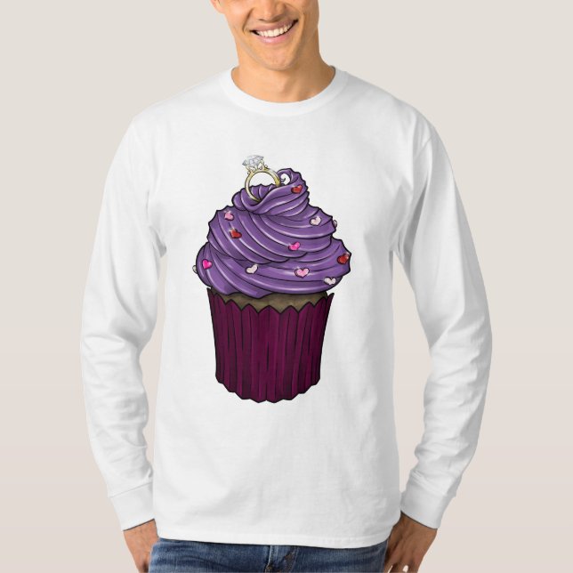 Camiseta Cupcake de proposta doce (Frente)