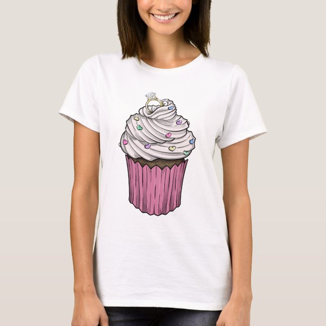 Camiseta Cupcake de proposta doce (Frente)