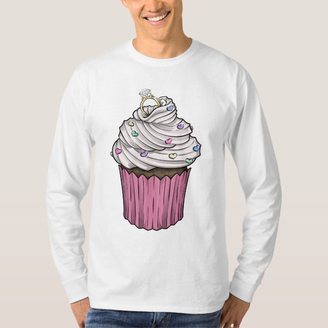 Camiseta Cupcake de proposta doce (Frente)