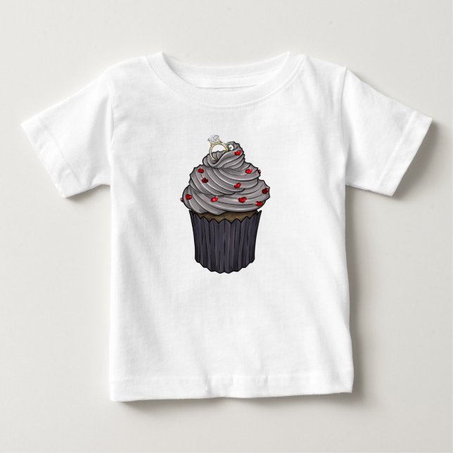 Camiseta Cupcake de proposta doce (Frente)