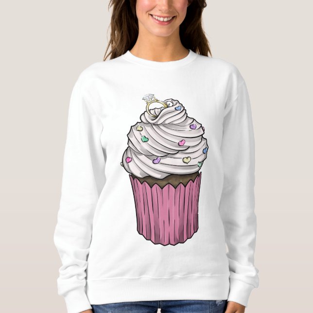 Camiseta Cupcake de proposta doce (Frente)