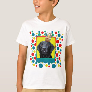 Camiseta Cupcake do aniversário - Labrador - preto -