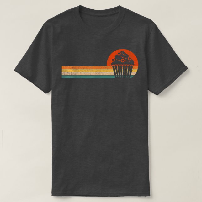 Camiseta Cupcake Do Cozinheiro Do Cupcake Funny Retro Vin (Frente do Design)