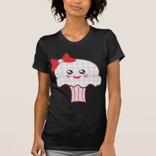 Camiseta Cupcake do crânio de Kawaii