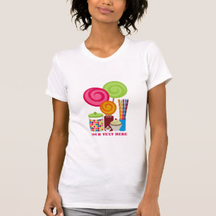 Camiseta Cupcake dos doces de chocolate de Gumballs dos