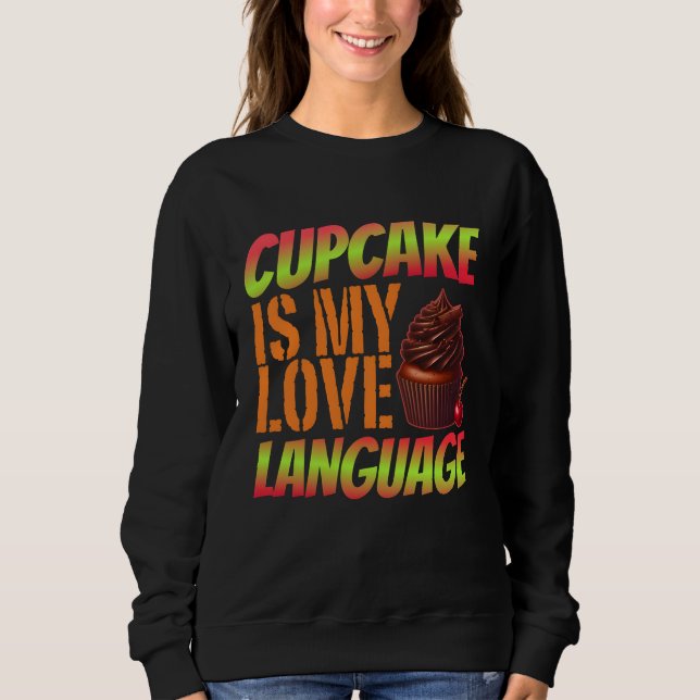 Camiseta cupcake é minha língua de amor (Frente)