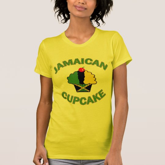 Camiseta Cupcake jamaicano em cores jamaicanas