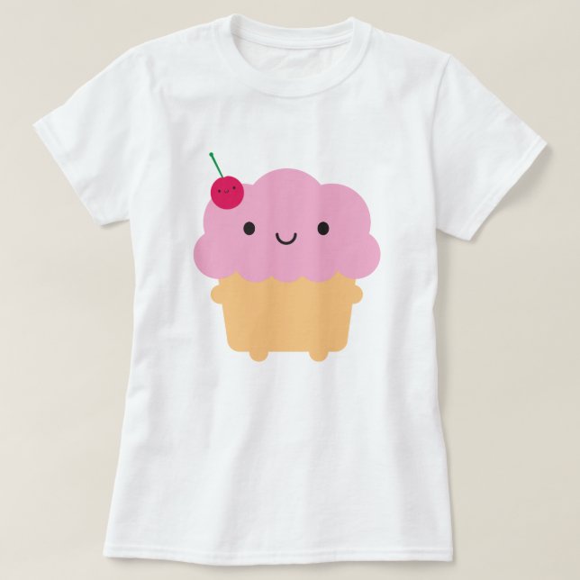 Camiseta Cupcake Kawaii (Frente do Design)