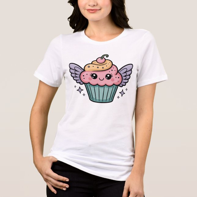 Camiseta Cupcake Kawaii (Frente)