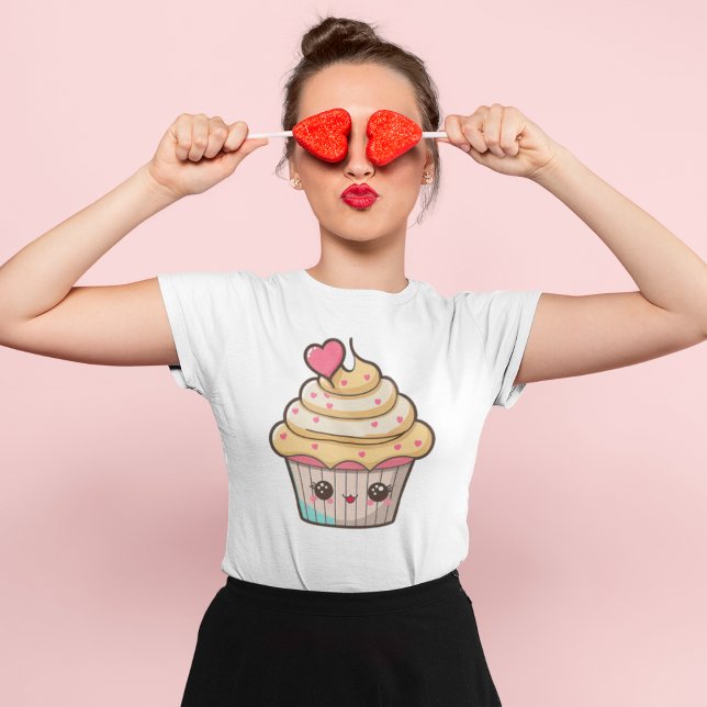 Camiseta Cupcake Kawaii Cute (Criador carregado)