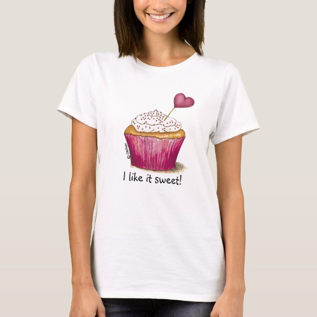 Camiseta Cupcake - o dia o mais doce (Frente)
