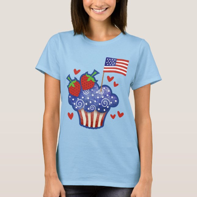 Camiseta Cupcake Orgulho Americano (Frente)